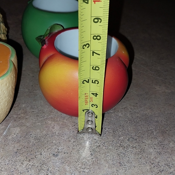 Party Light Ceramic Tealight candle holders peach, pineapple, cantaloupe & Apple - Picture 8 of 12